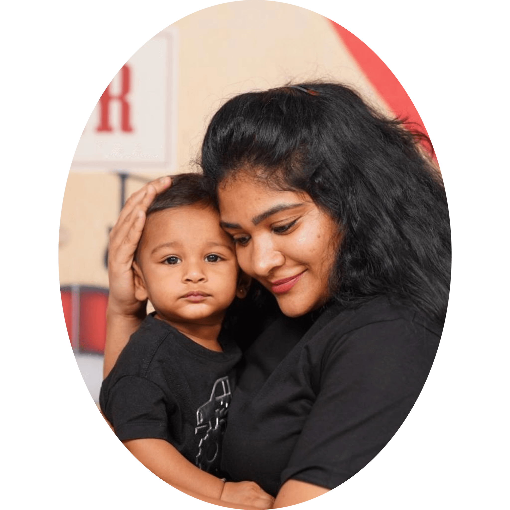 Mother with baby